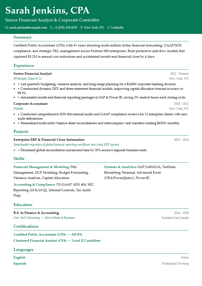 Elegant resume template