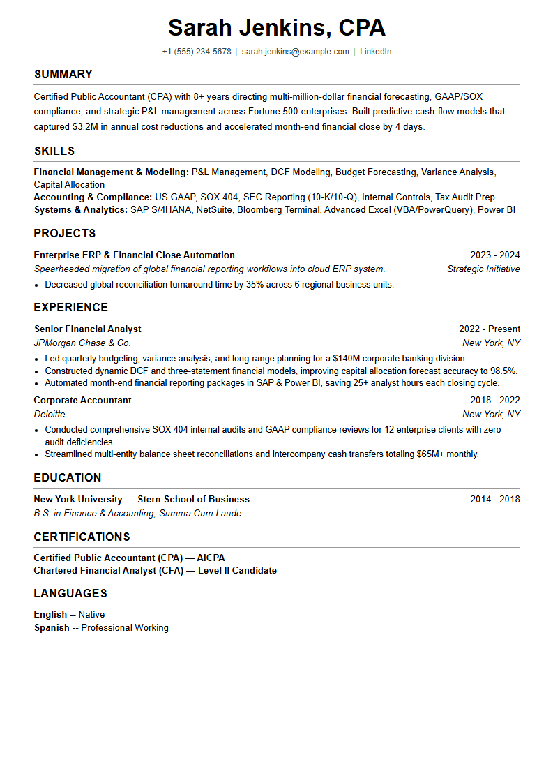 Minimal resume template