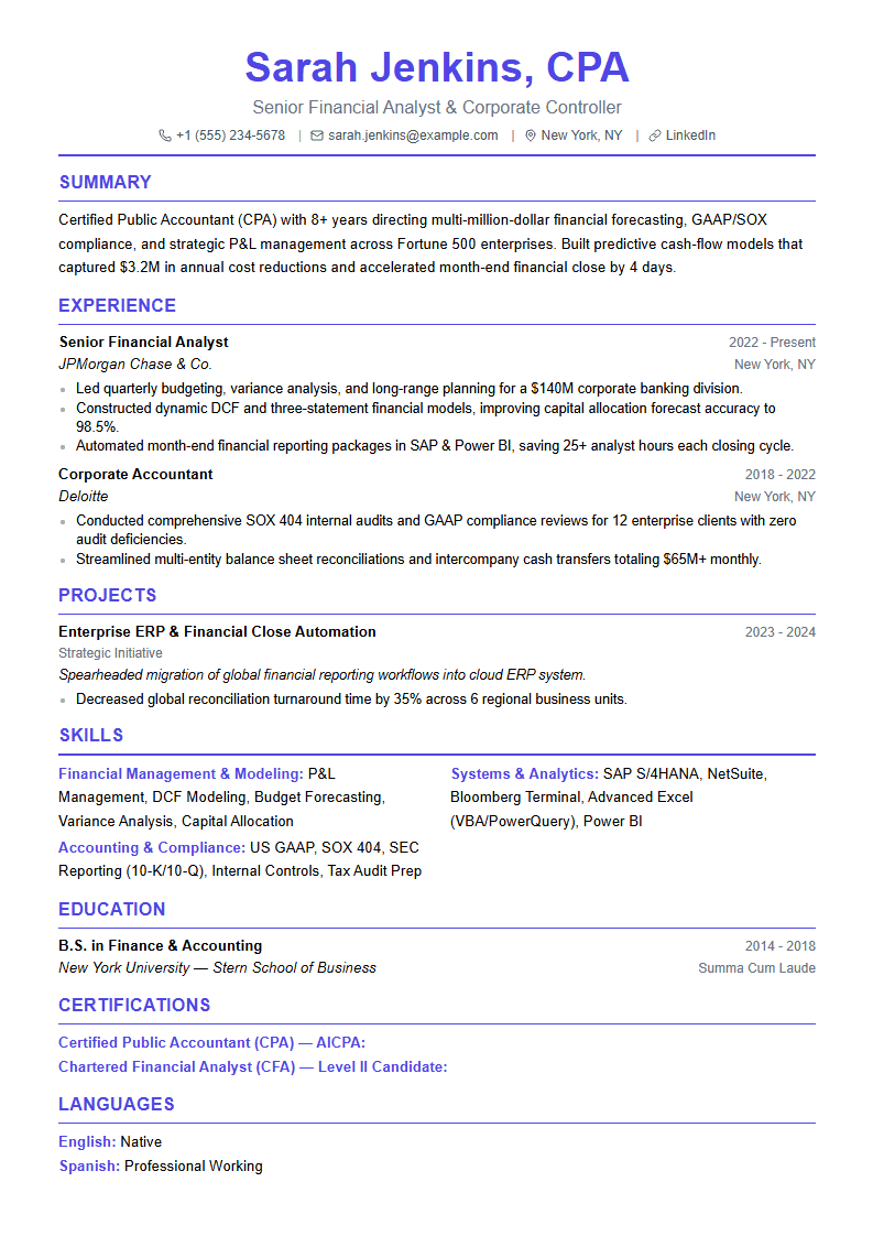Modern resume template